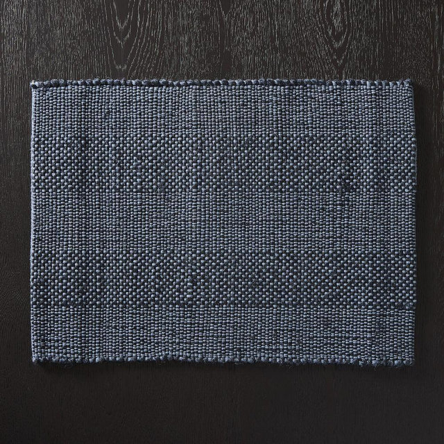 Chunky Textured Placemats, Indigo, Set of 4