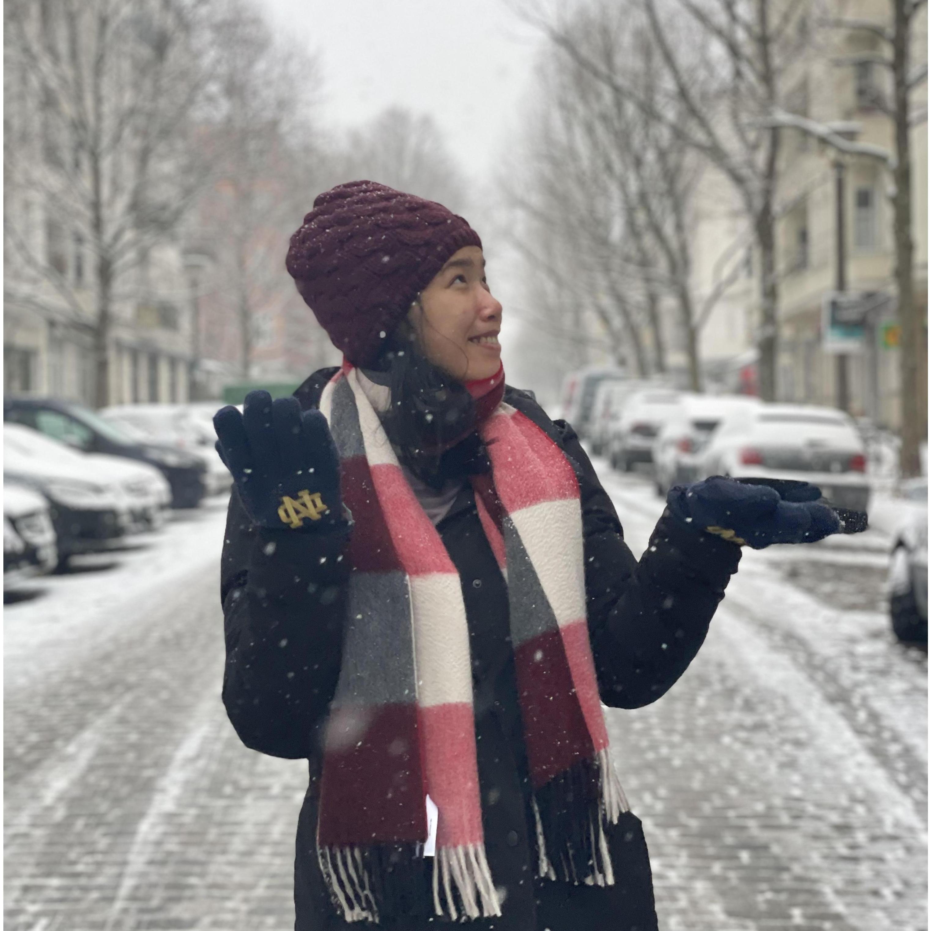 It's snowing in Berlin