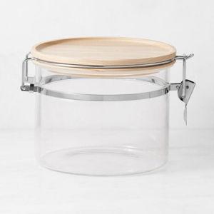 Hold Everything Stackable Glass Canister with Clamp, 5"