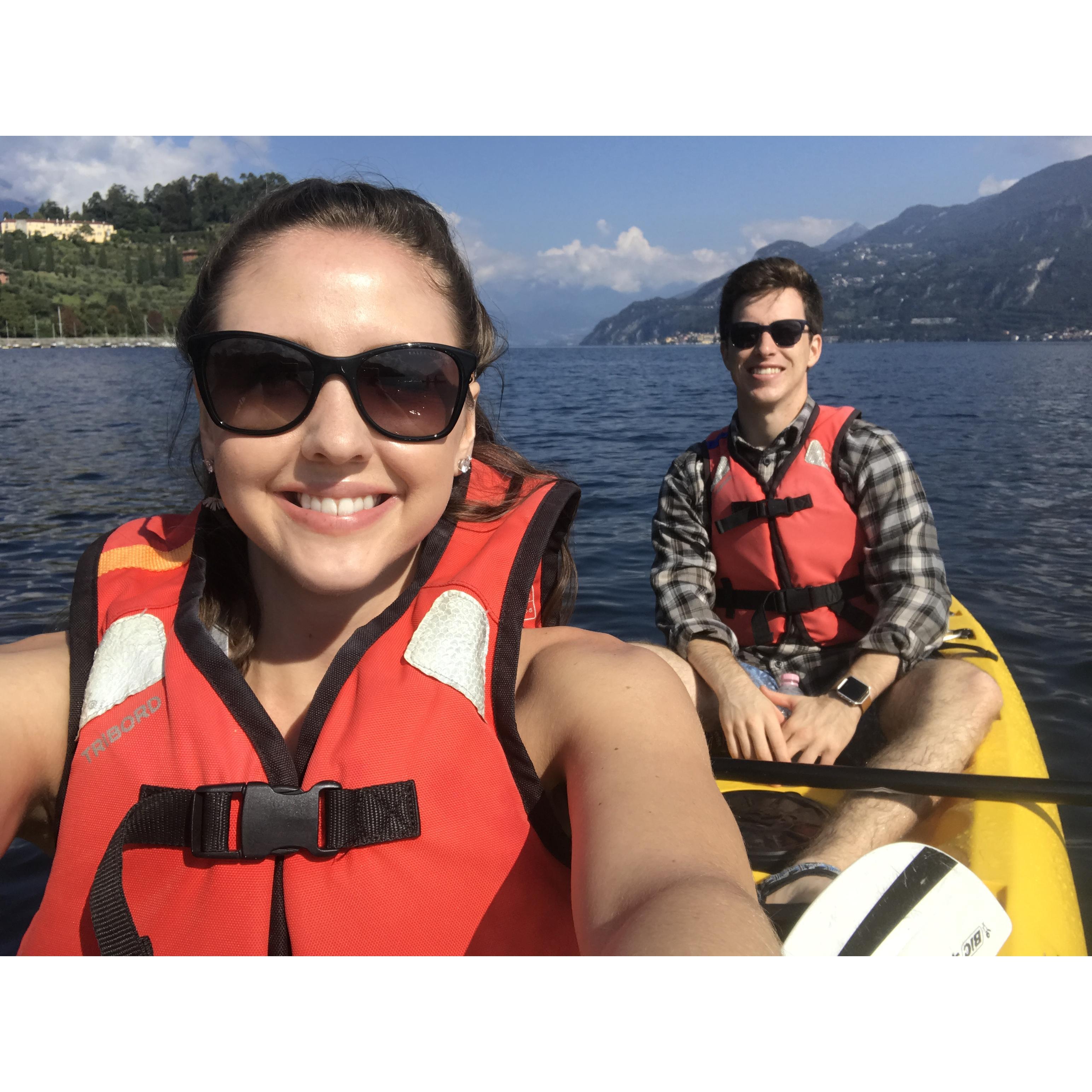 Kayaking on Lake Como in Bellagio, Italy!