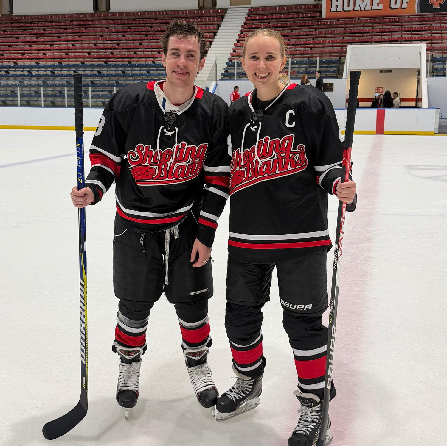 Picking up hockey together
