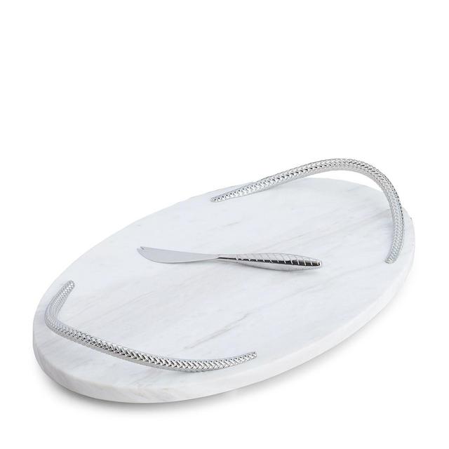 Nambé Braid Marble Cheeseboard with Knife