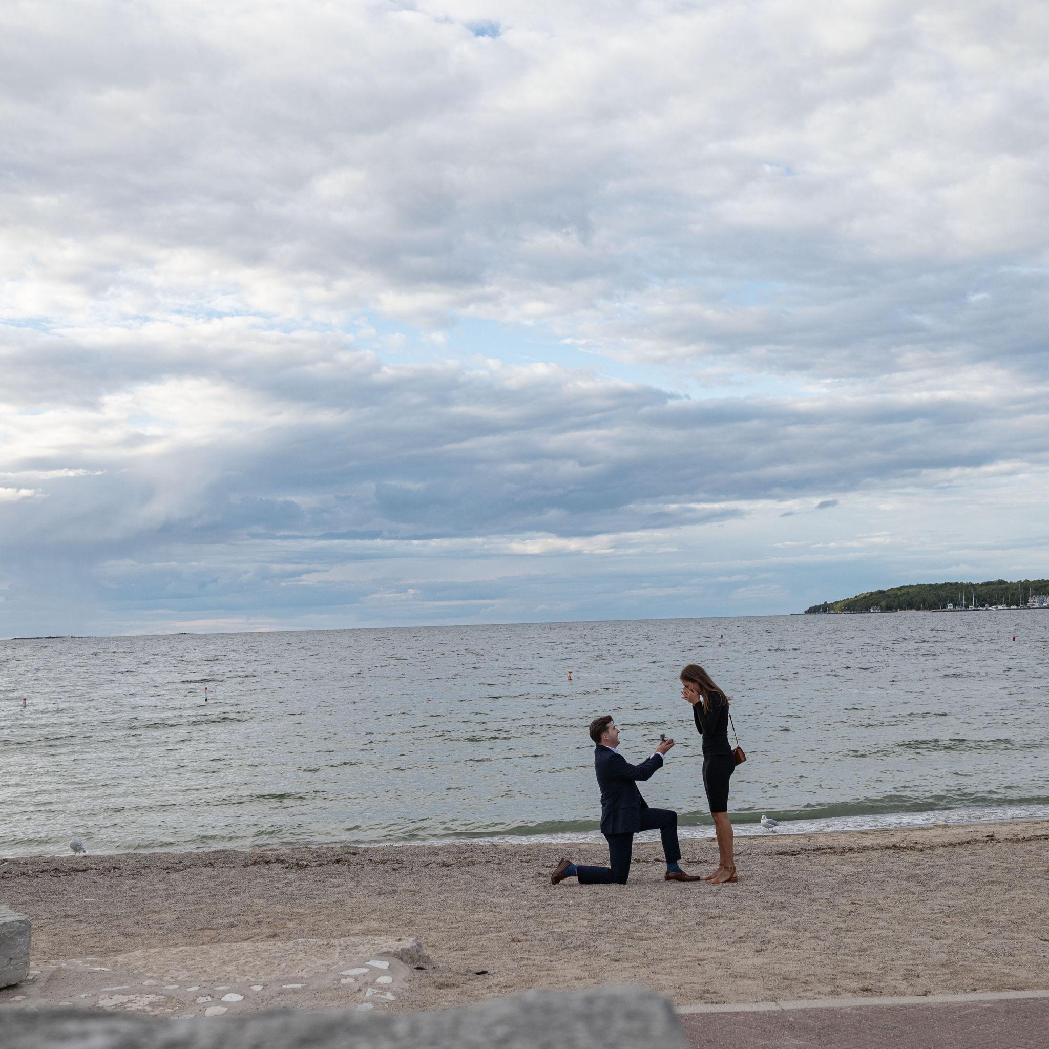 Max proposed in Sister Bay on the Door County Peninsula