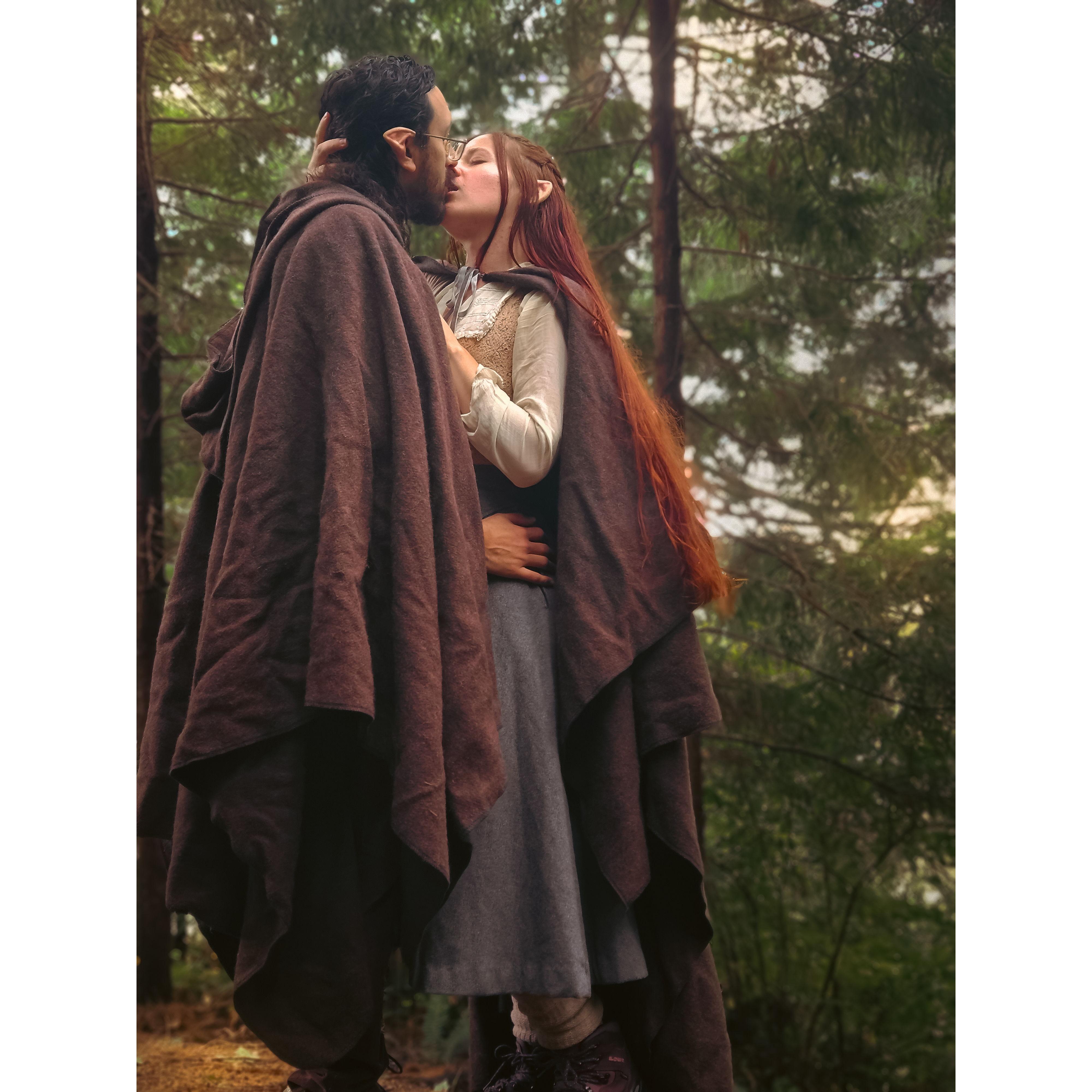 First Halloween. 'Twas a Hobbitin' good time. (wool cloaks made by Logan)