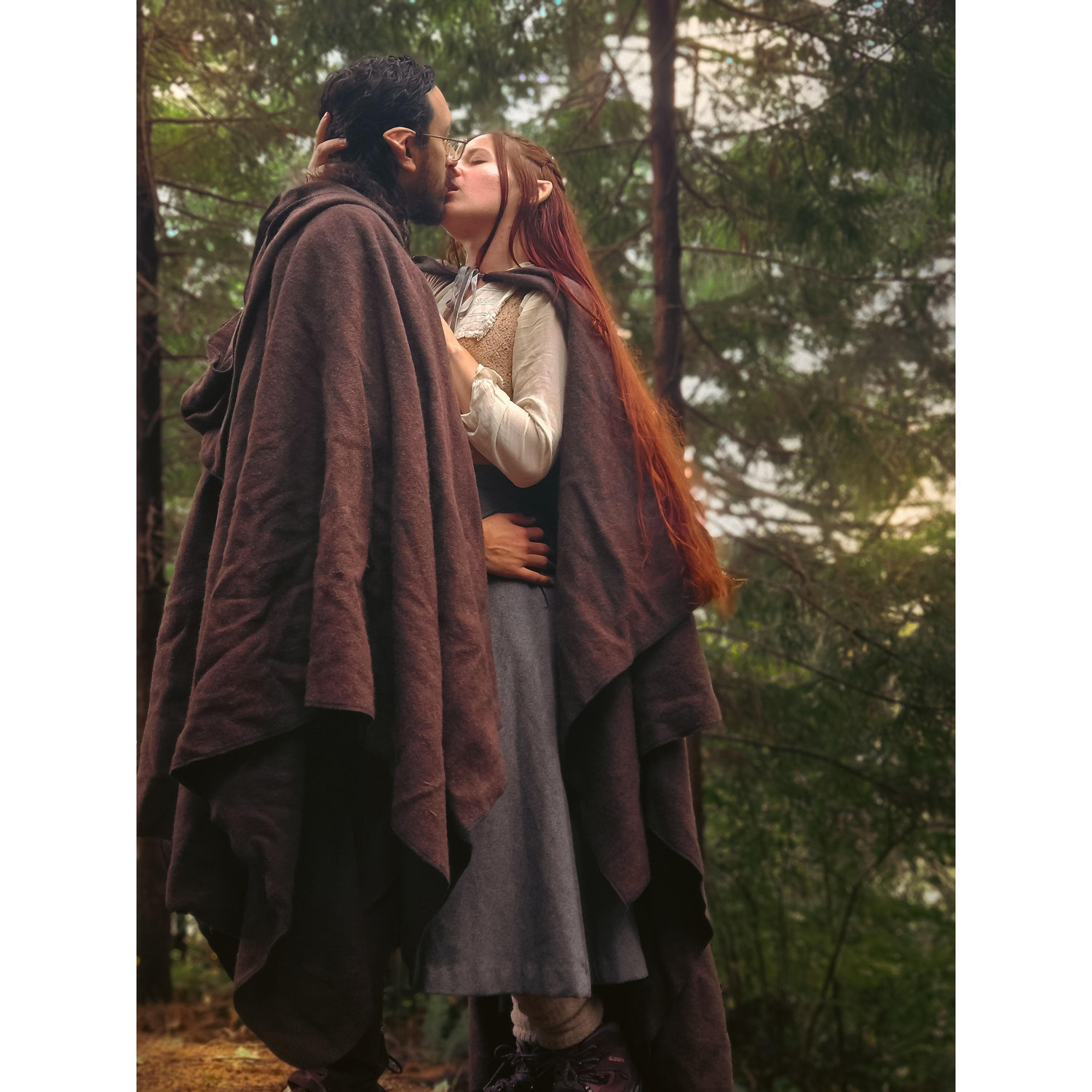 First Halloween. 'Twas a Hobbitin' good time. (wool cloaks made by Logan)