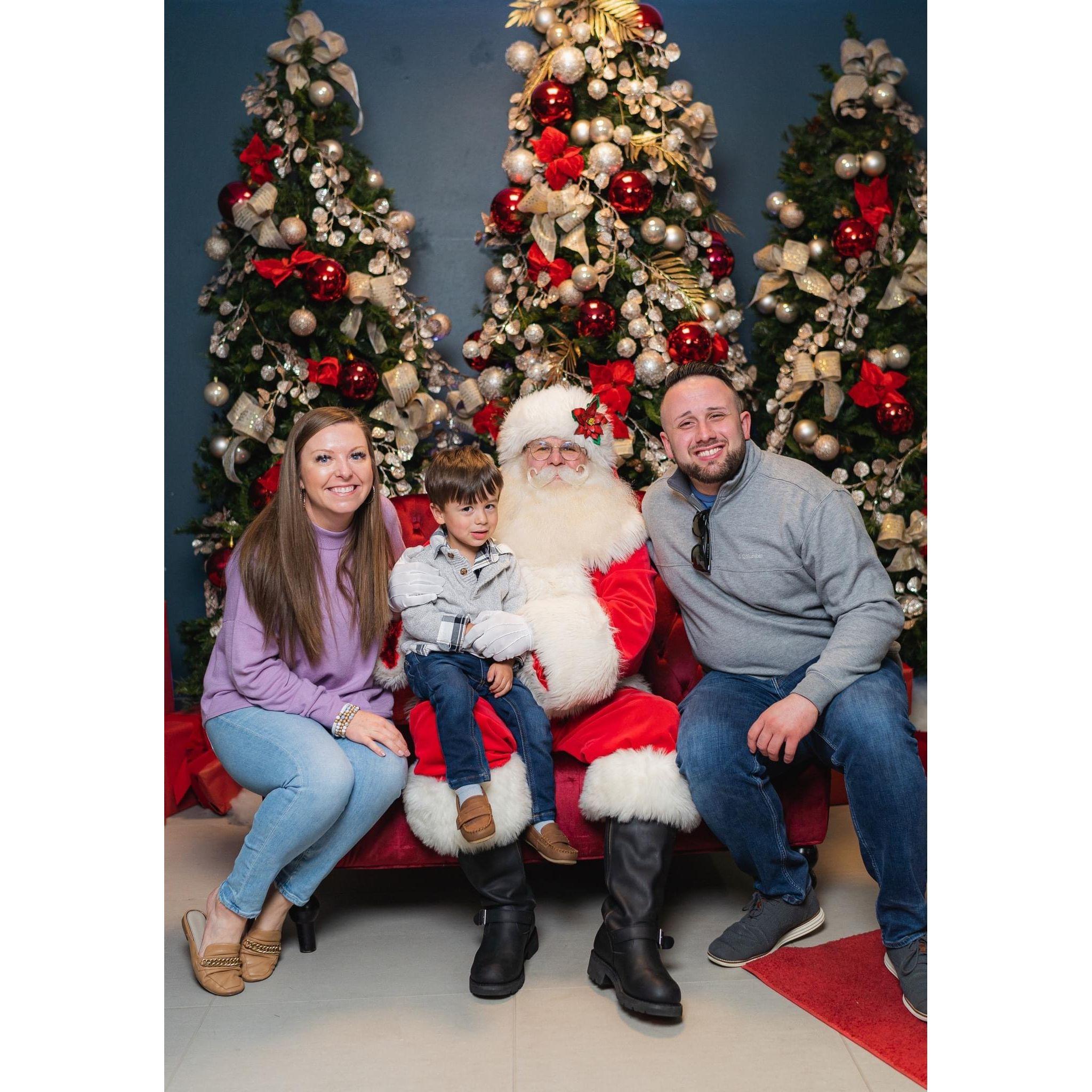 Meeting Santa at Grace City Church in 2022 - just before the emotional and beautiful candlelit worship service.