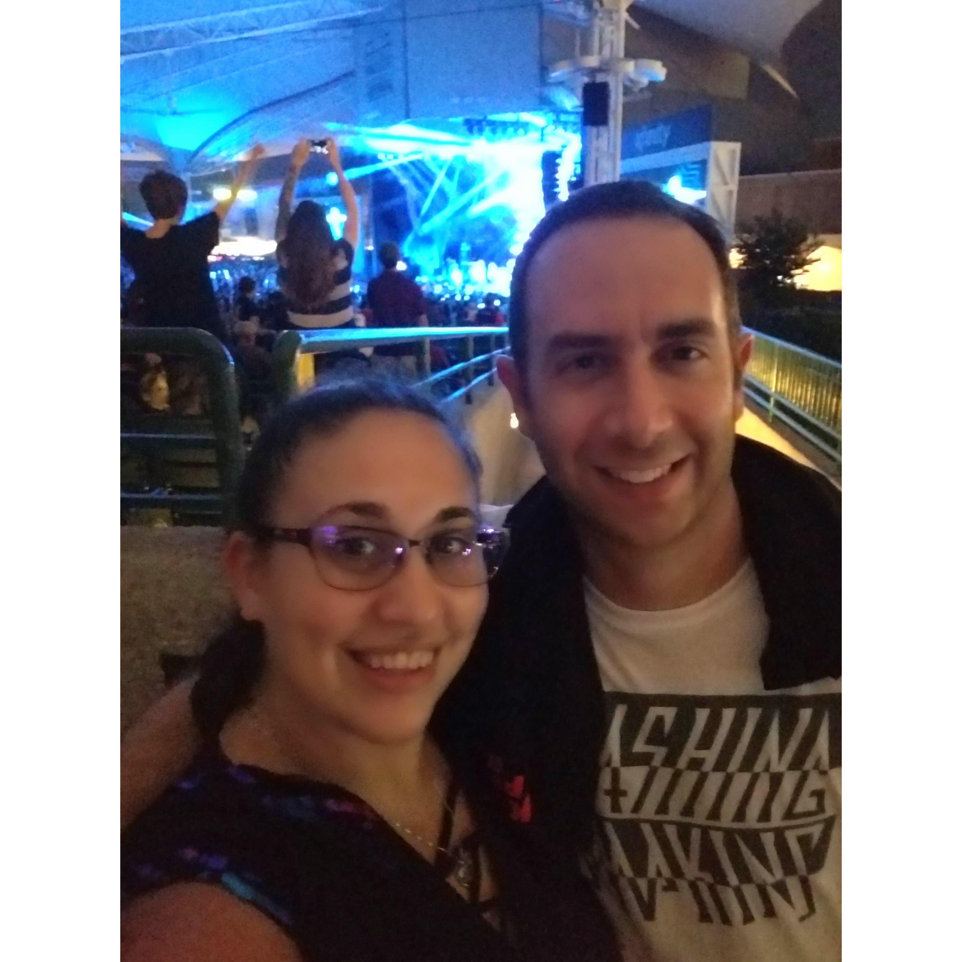 Our first concert! Smashing Pumpkins at Cynthia Woods Mitchell Pavilion.