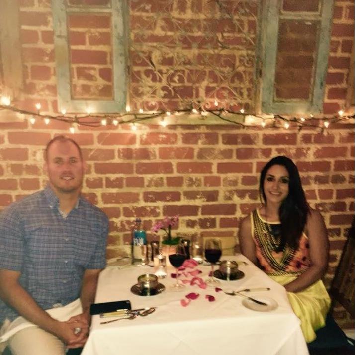 Dinner in Santa Barbara (our first "trip" together)