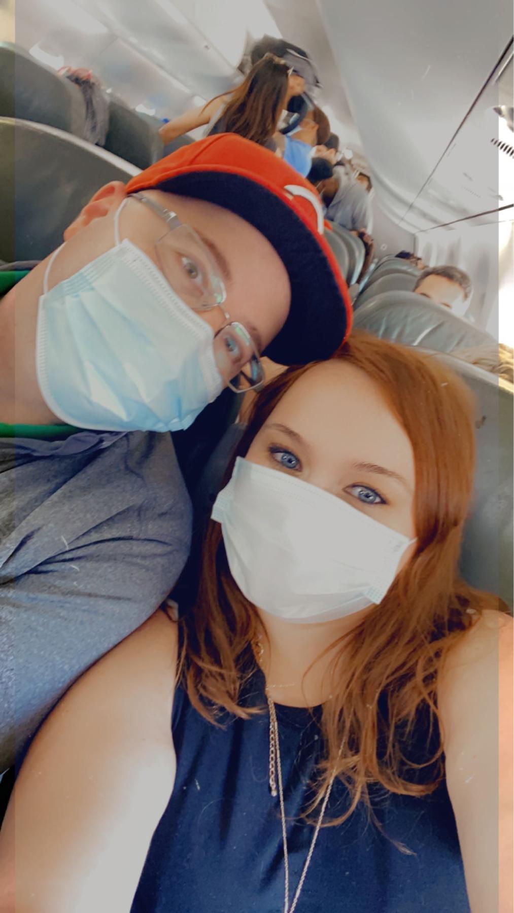 Our First Plane Ride together to meet Wendy and Ron (2021)