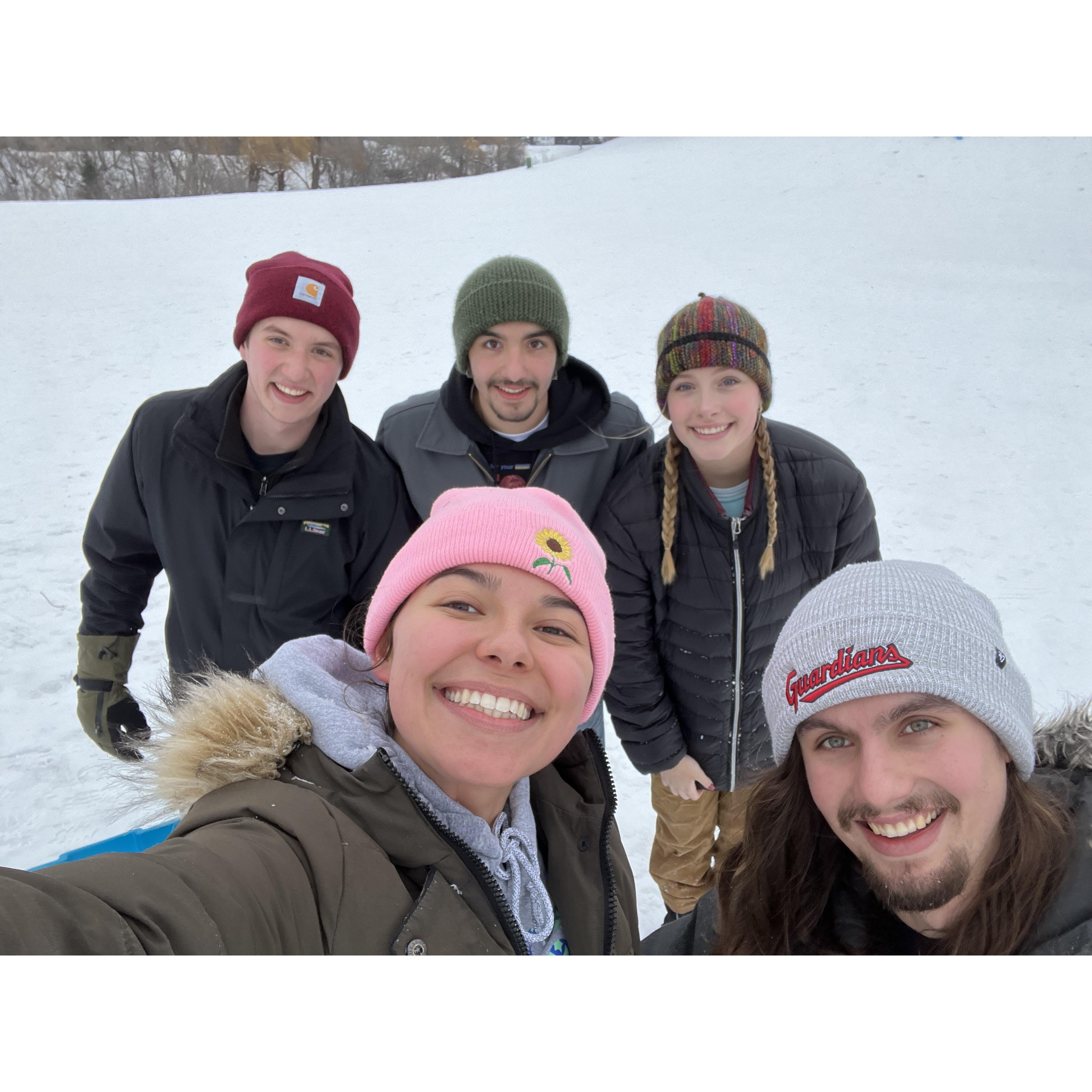 Bethany's first Christmas visit to St. Paul to spend the holidays with William's family. Robert, Ray, Claire, Bethany, and William had fun in the snow.