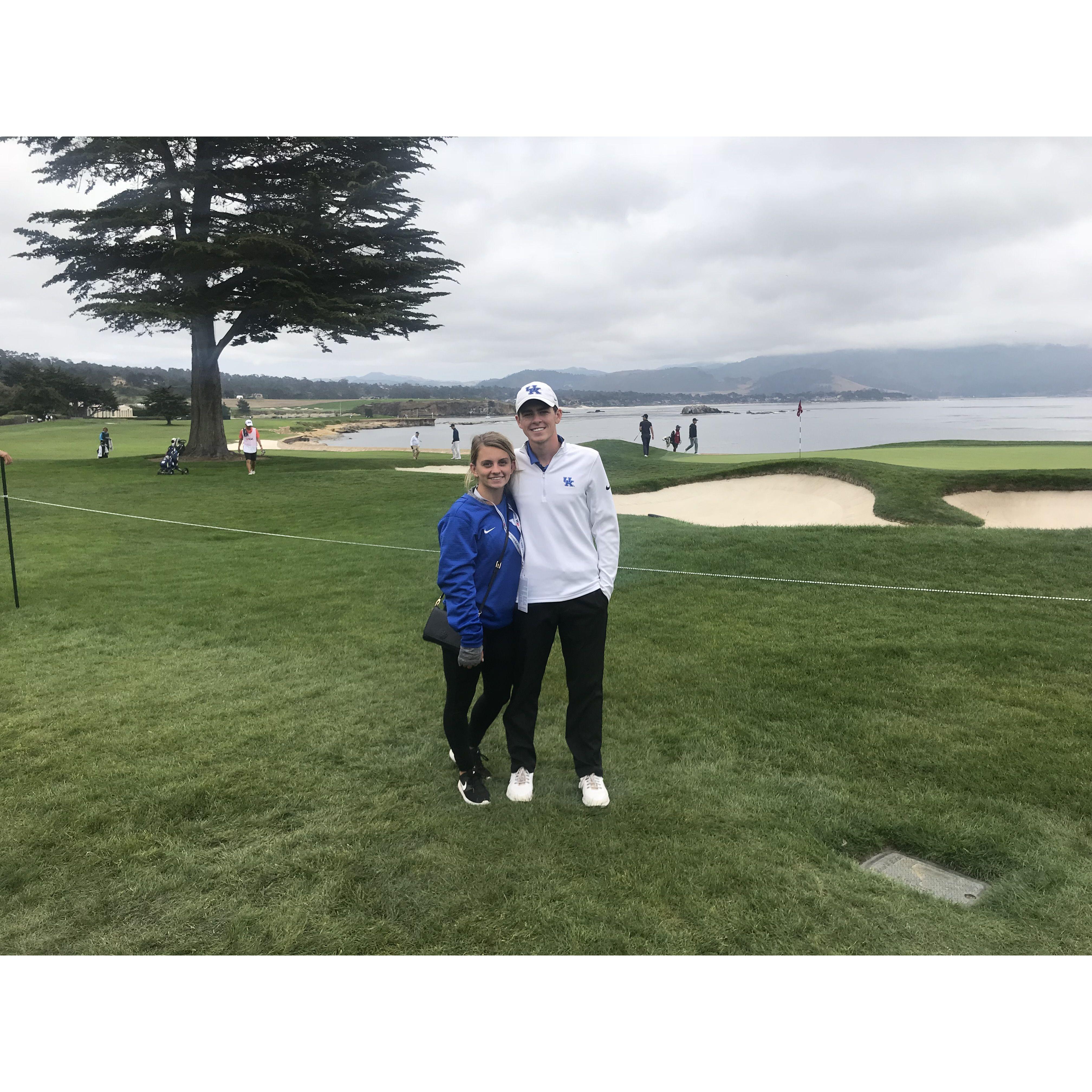 When Matt played in the US Amateur Championship at Pebble Beach