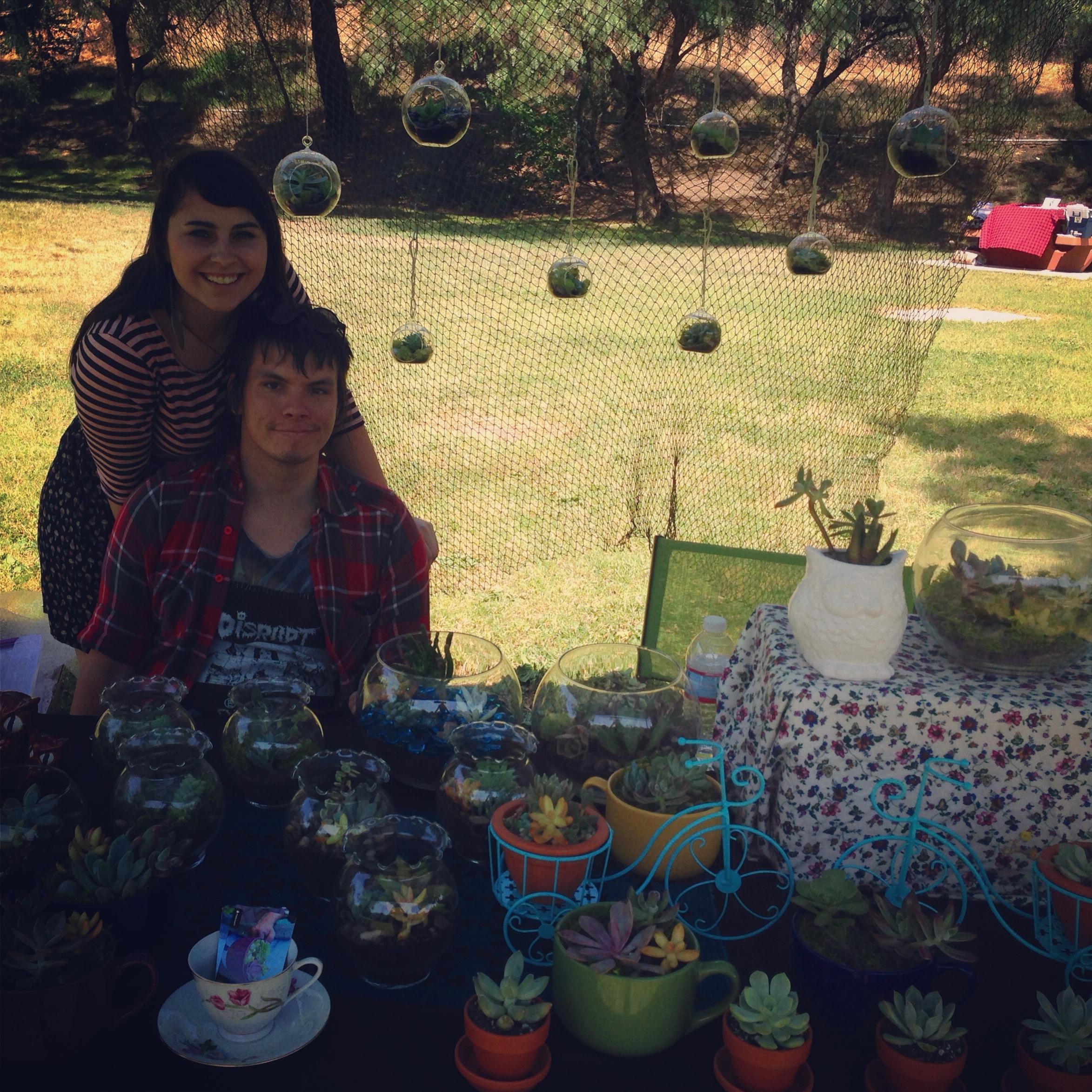 The succulent terrarium business we started together the first week of our relationship "Pocket Plants"