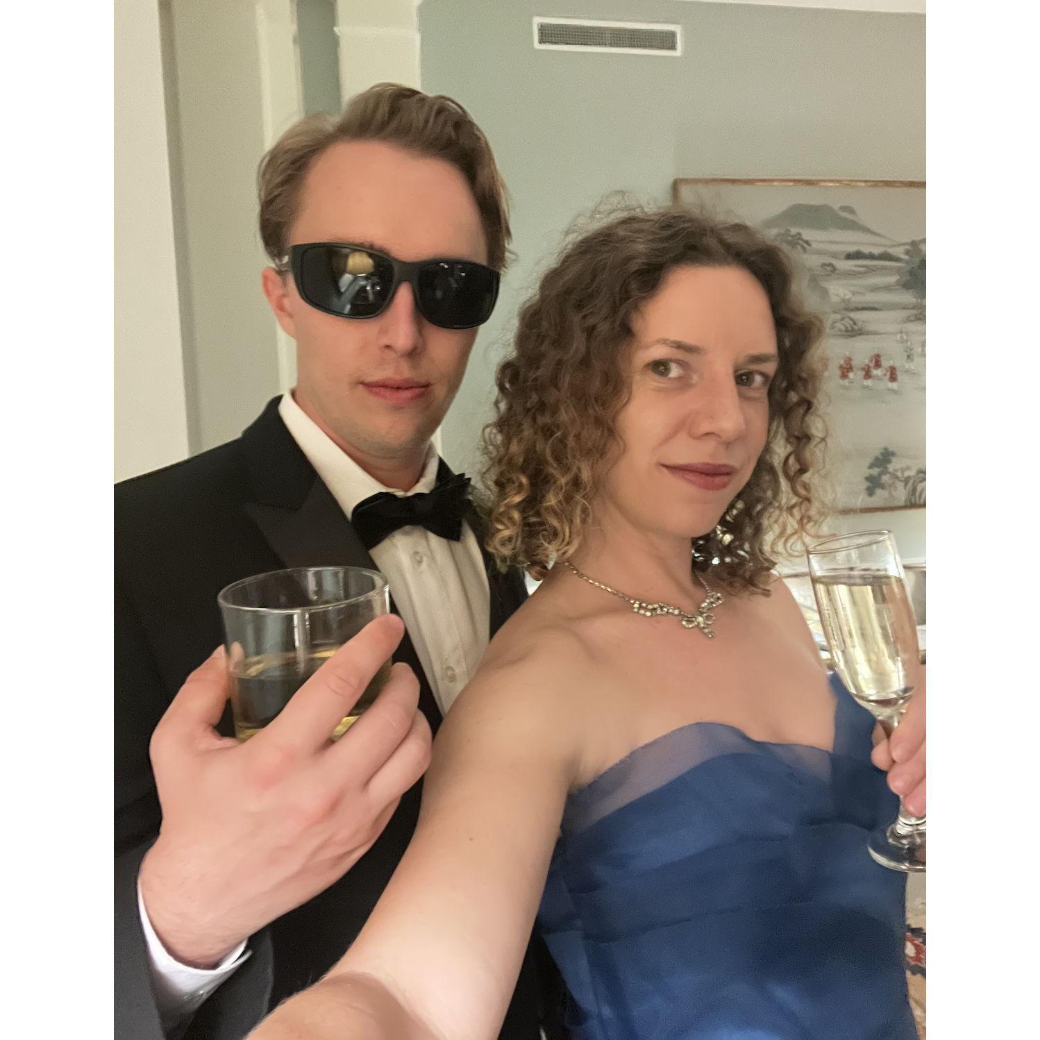 James Bond and Bond Girl at Sam and Michelle's wedding