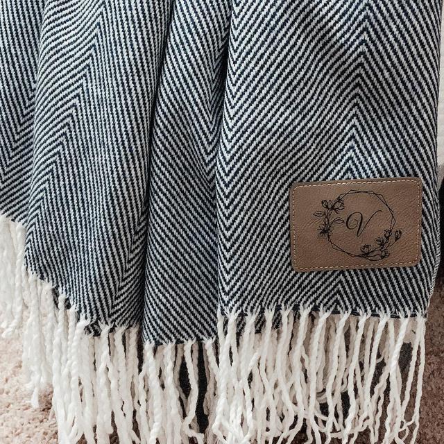 Farmhouse Monogram Throw - Personalized...