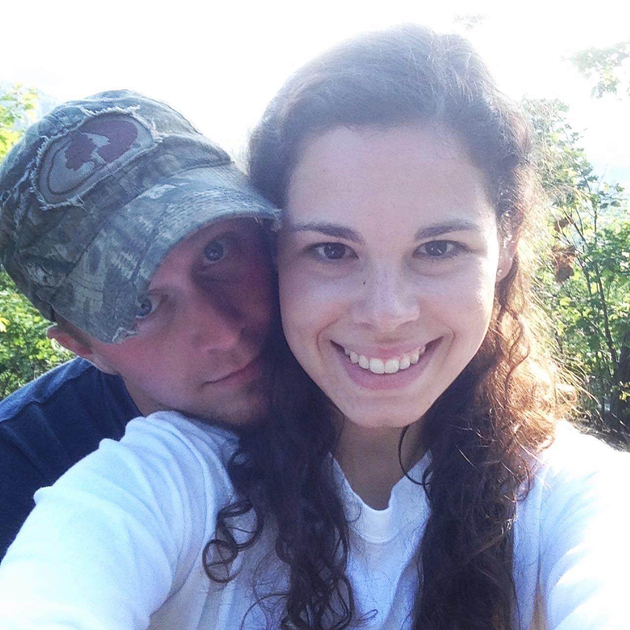 One of our first dates on a hike up Mt. Tom.