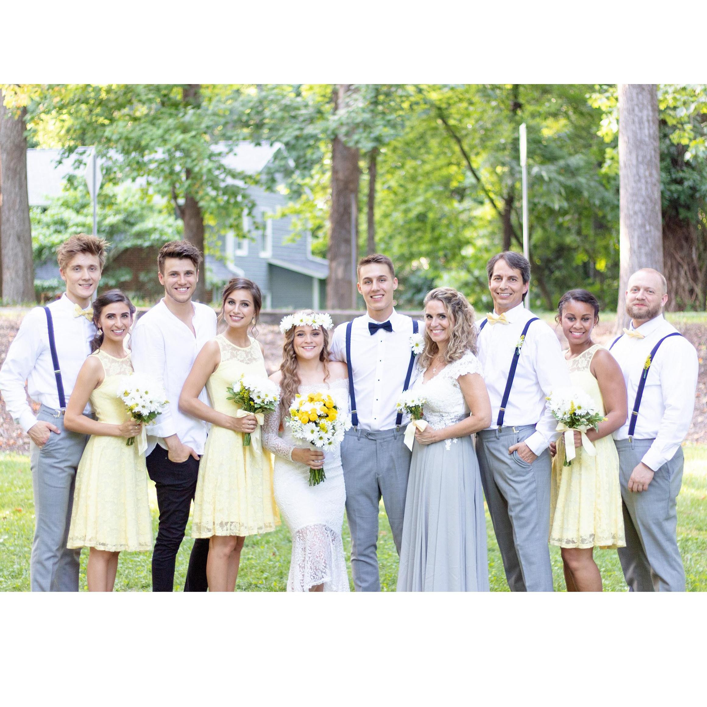 Carrie's family at Matt's wedding: L-R
Adam &Lauren Budnick, Brooke DeLeary with Spencer Kane, Kennedy & Matt DeLeary, Carrie & Geoff DeLeary, Brianna & Nick Esposito