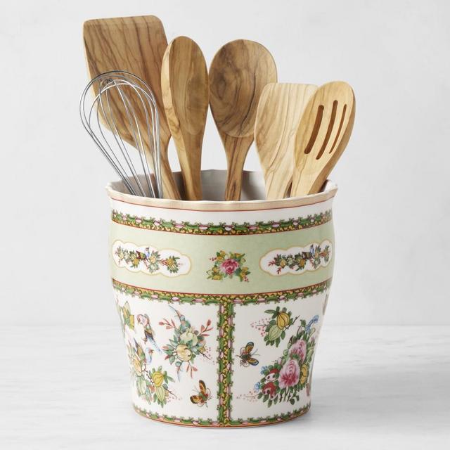 Famille Rose Utensil Holder, Porcelain
