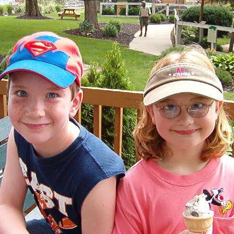 I am so glad we hit puberty!!  - Justin 
We're so darn cute!! - Ellie