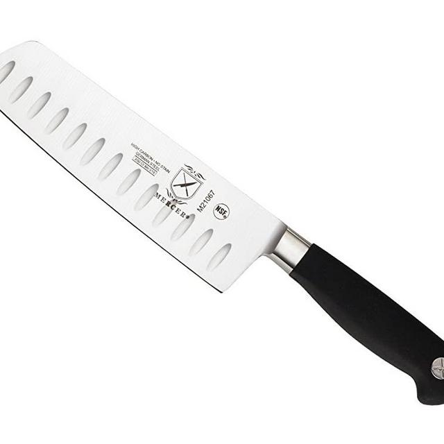 Mercer Culinary Genesis, 7-Inch, Granton Edge Nakiri Vegatable Knife