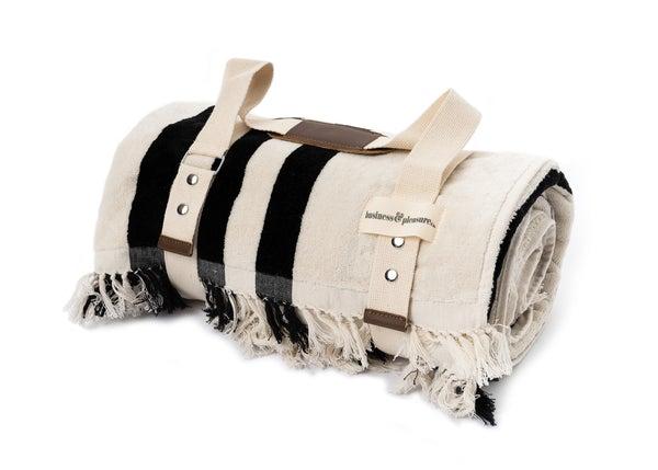 The Beach Blanket - Vintage Black Stripe