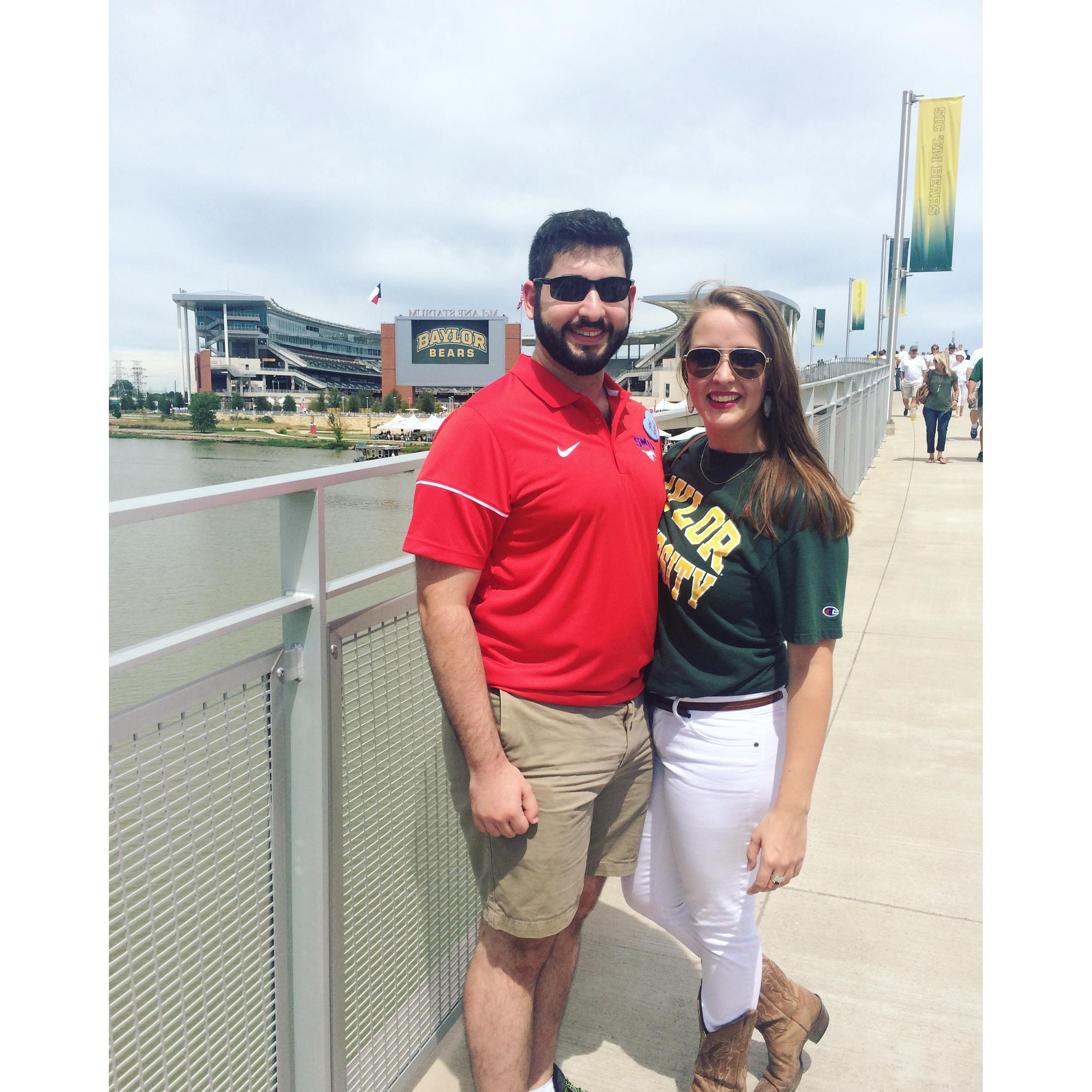 First Baylor Football game together against Andrew's alma mater SMU.