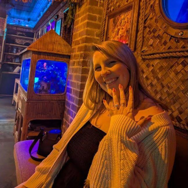 Still in shock. Celebrating at a tiki bar speakeasy in Galveston