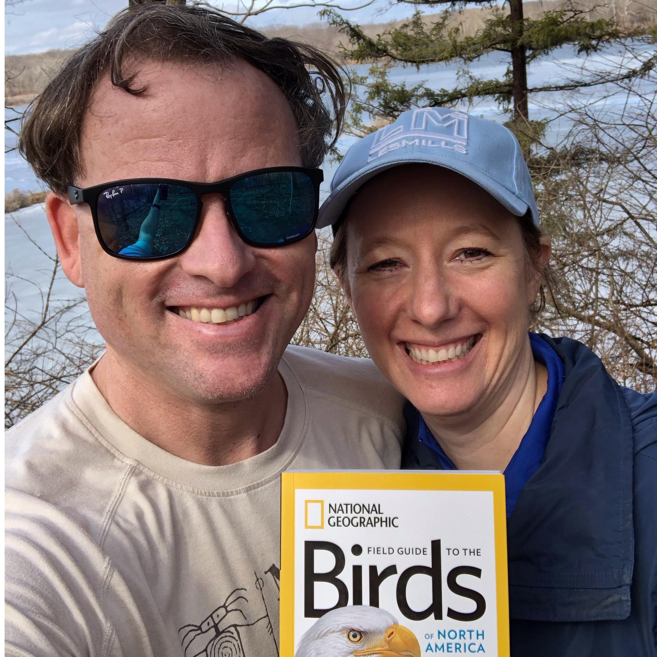 Covid = new hobbies: camping, hiking, and the youngest birders at Eagle Creek Park!