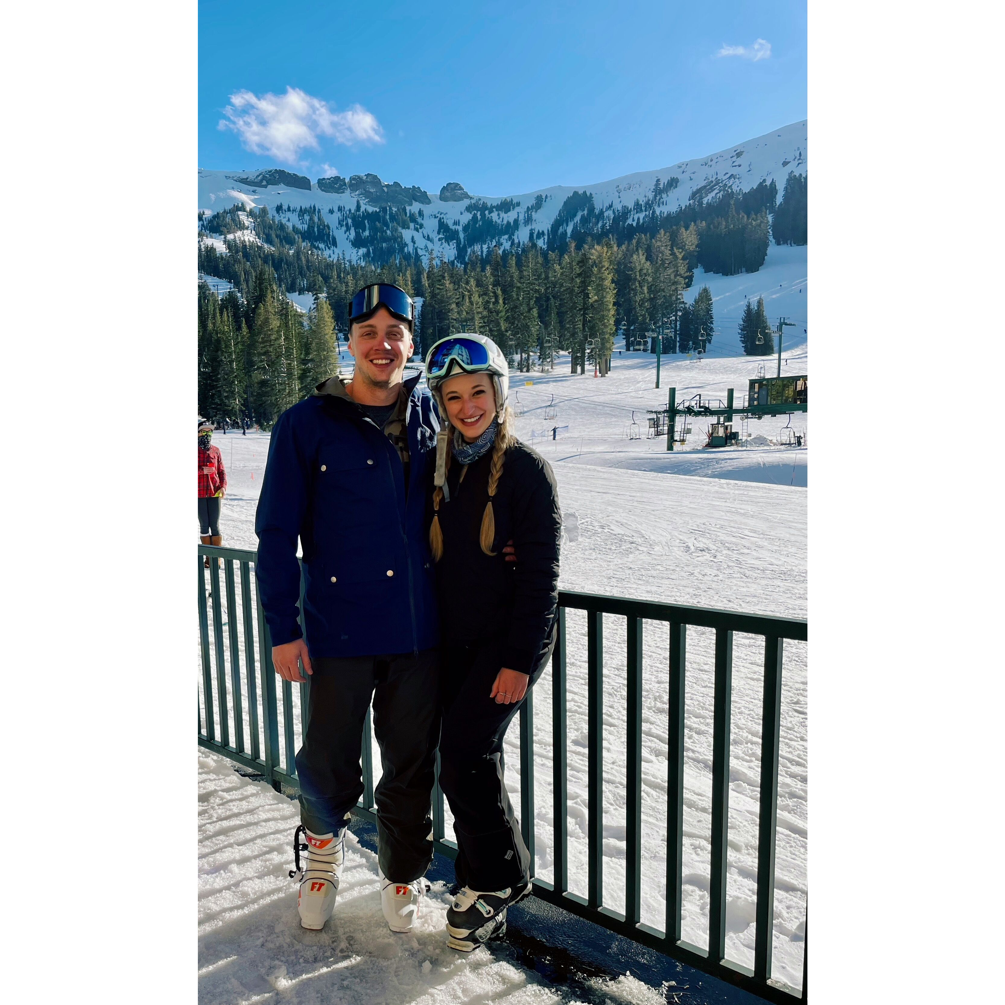 One of our first ski trips together to Kirkwood, CA - Dan knew Anna was a keeper because she could handle her own on the mountain.