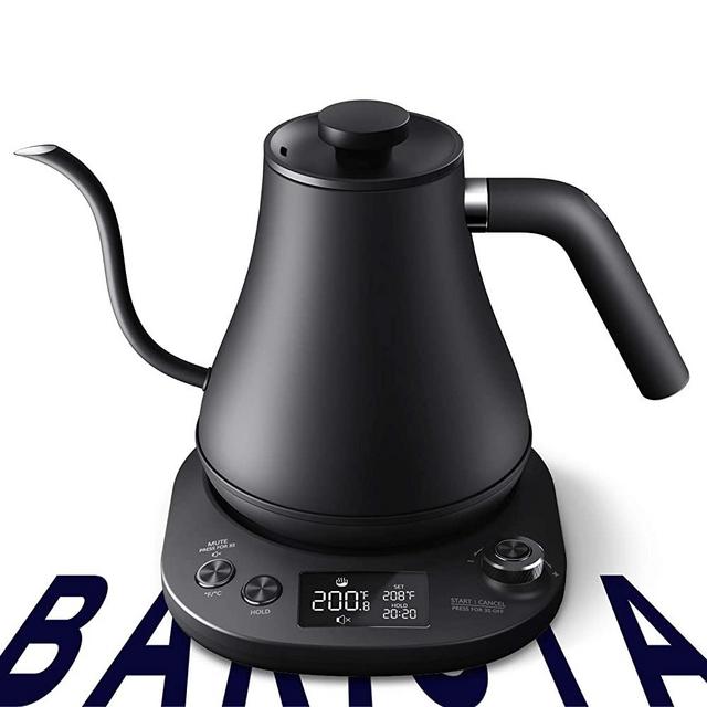 Aicook Electric Gooseneck Kettle Temperature Control, Pour Over Kettle for Coffee and Tea, 100% Stainless Steel Inner Lid and Bottom, 1200W Rapid Heating, 0.8L, Matte Black