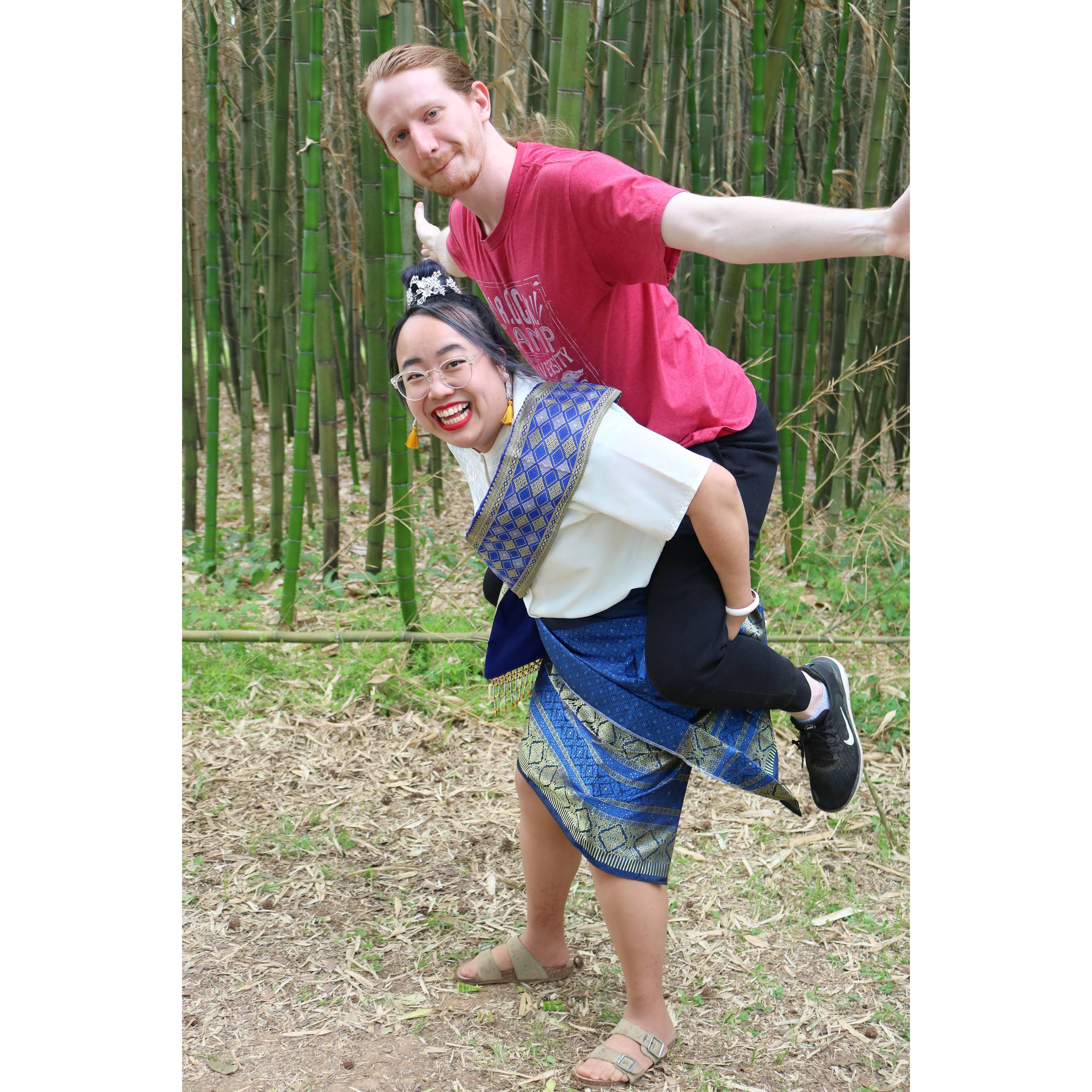Nalee carrying Alex in this relationship.