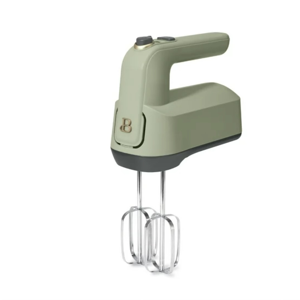 Electric Hand Mixer with Turbo Function and Storage Case (Sage Green Color)