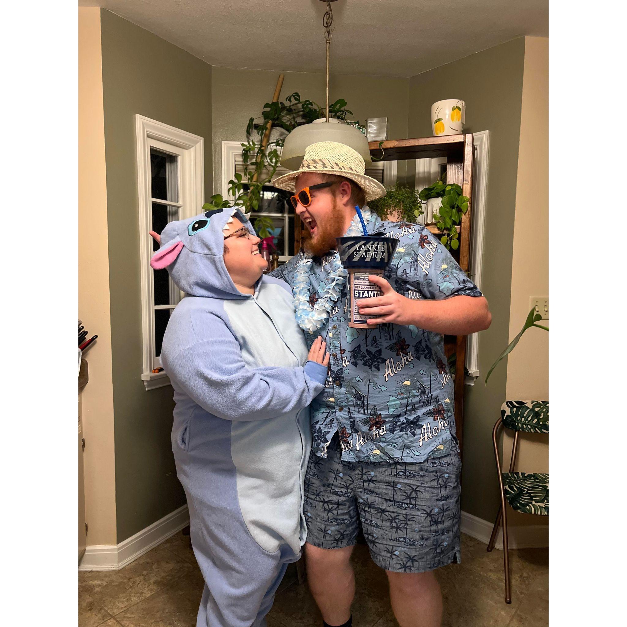 Stitch and her tourist in Hawaii.