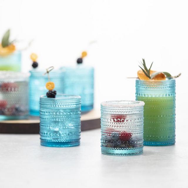 Jupiter Double Old-Fashioned Glasses, Set of 6, Light Blue