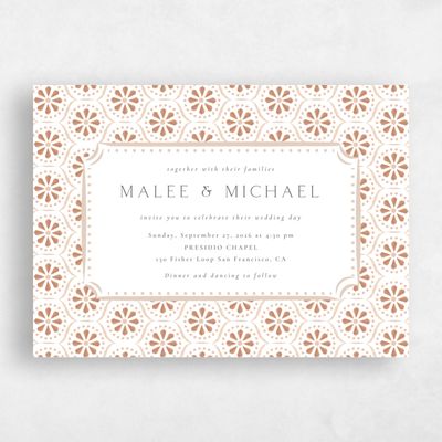 Tuscany, Orange Wedding Invitation - Aeolus Landscape