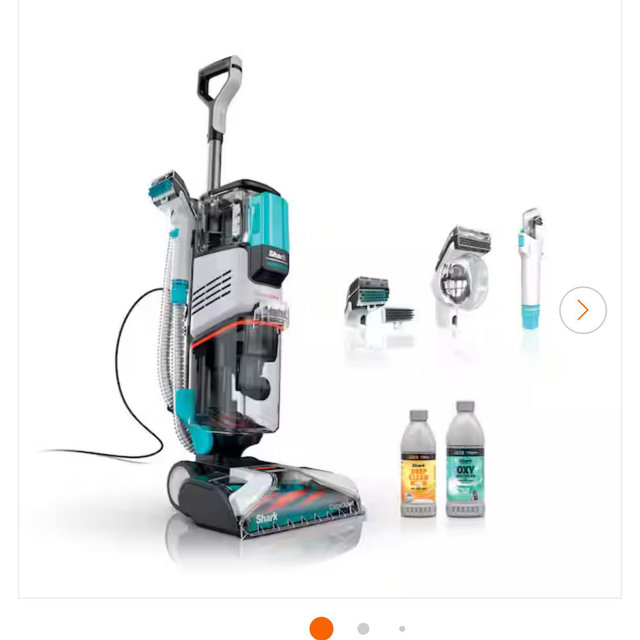 Shark CarpetXpert Upright Deep Carpet Cleaner Corded with StainStriker and Shampooer for Pets in Gray EX201