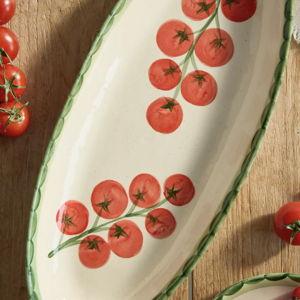Garden Tomato Stoneware Serving Dish