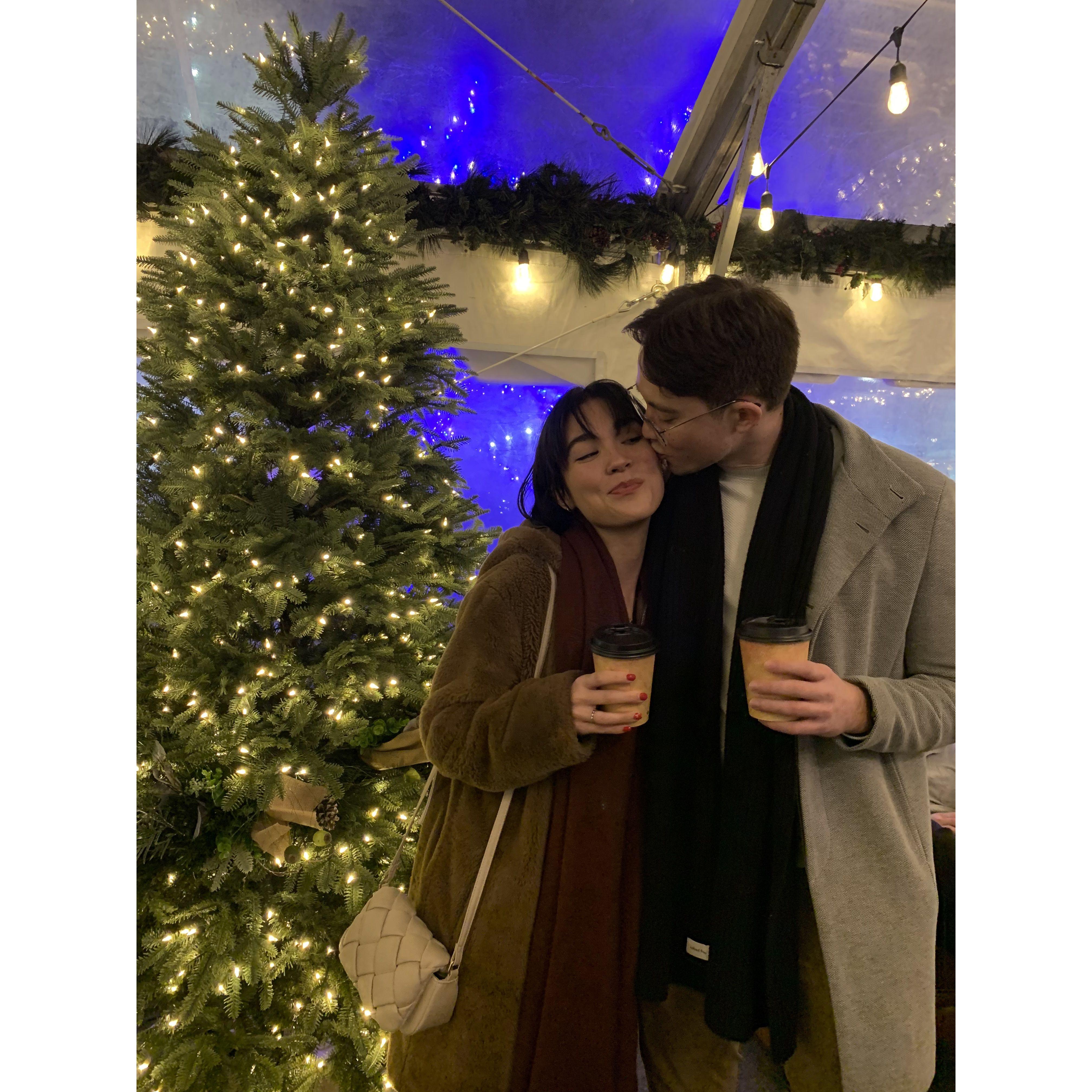 Enjoying the holidays in Detroit, hiding from the snow!