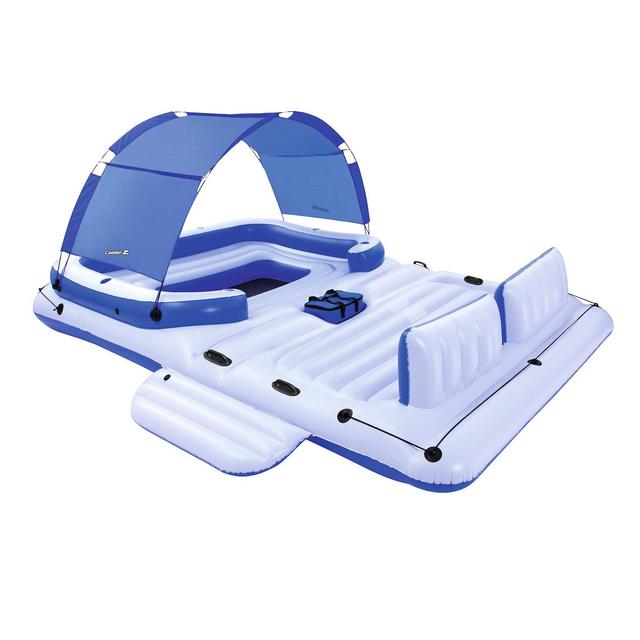 Tropical Breeze 6 Person Floating Island Pool Lake Raft Lounge