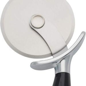 KitchenAid Classic Pizza Wheel with Sharp Blade For Cutting Through Crusts, Pies and More, Built In Finger Guard for Safety and Comfort Grip to Protect Fingers, Dishwasher Safe, 9-Inch, Black