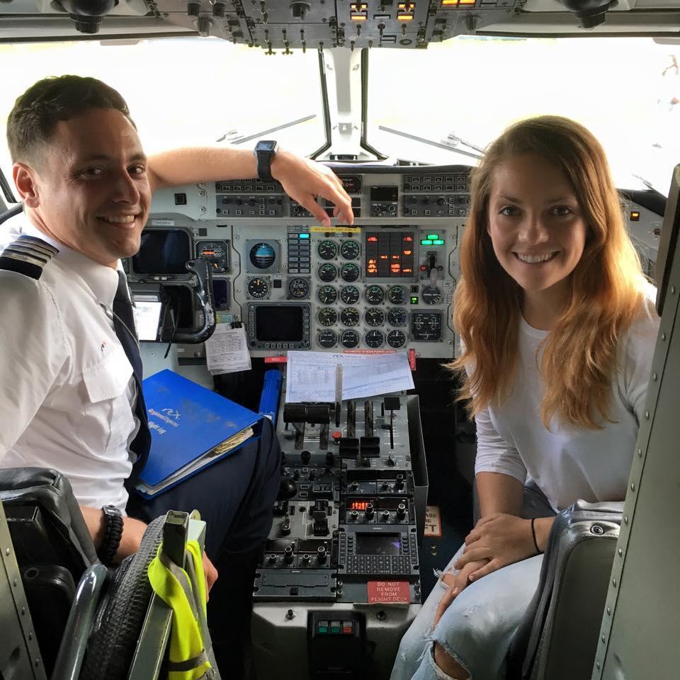 In the cockpit at REX