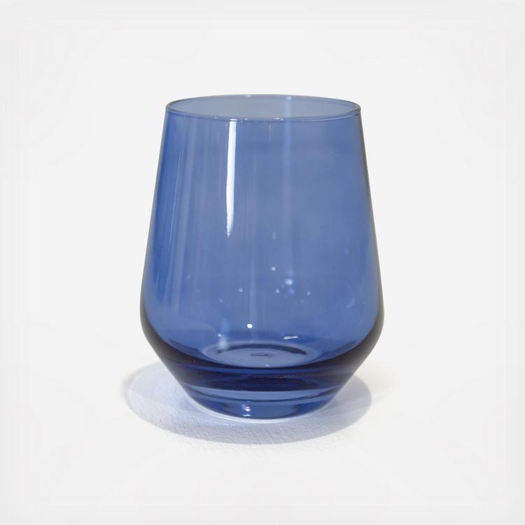 Estelle Colored Glass, Estelle Stemless Wine Glass, Set of 6