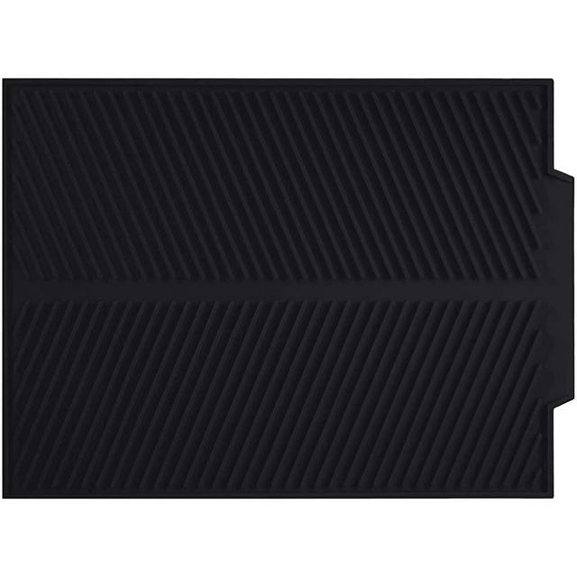 MAOSGO Silicone Dish Drying Mat, Large Washable Heat Resistant Non-slipping Dish Dry Pad for Kitchen Counter, Black