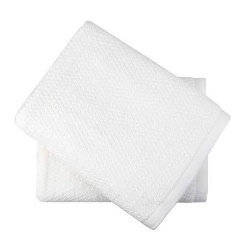 Everplush Diamond Jacquard Bath Towel Set, 2 Pack (30 x 56), White 2 Piece