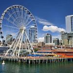 Seattle Waterfront, Great Wheel & Aquarium
