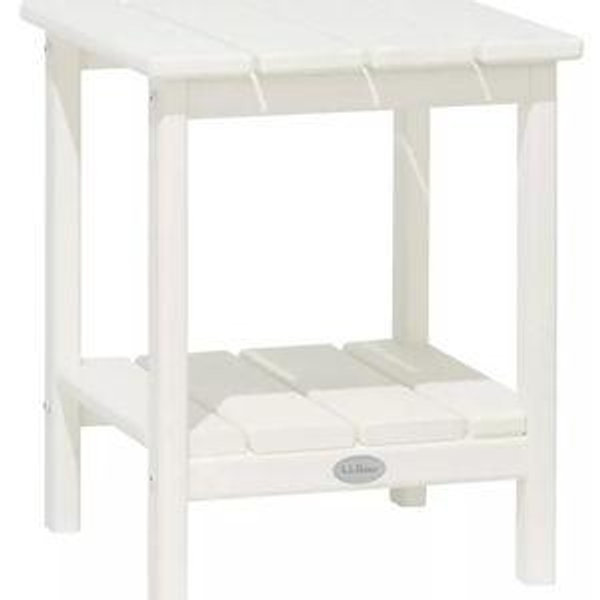 All-Weather Square Side Table in White