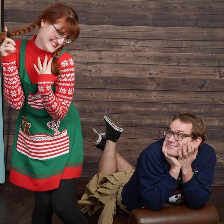 We have a case of extreme silliness, as evidenced in our annual Disturbing Holiday Card tradition.
