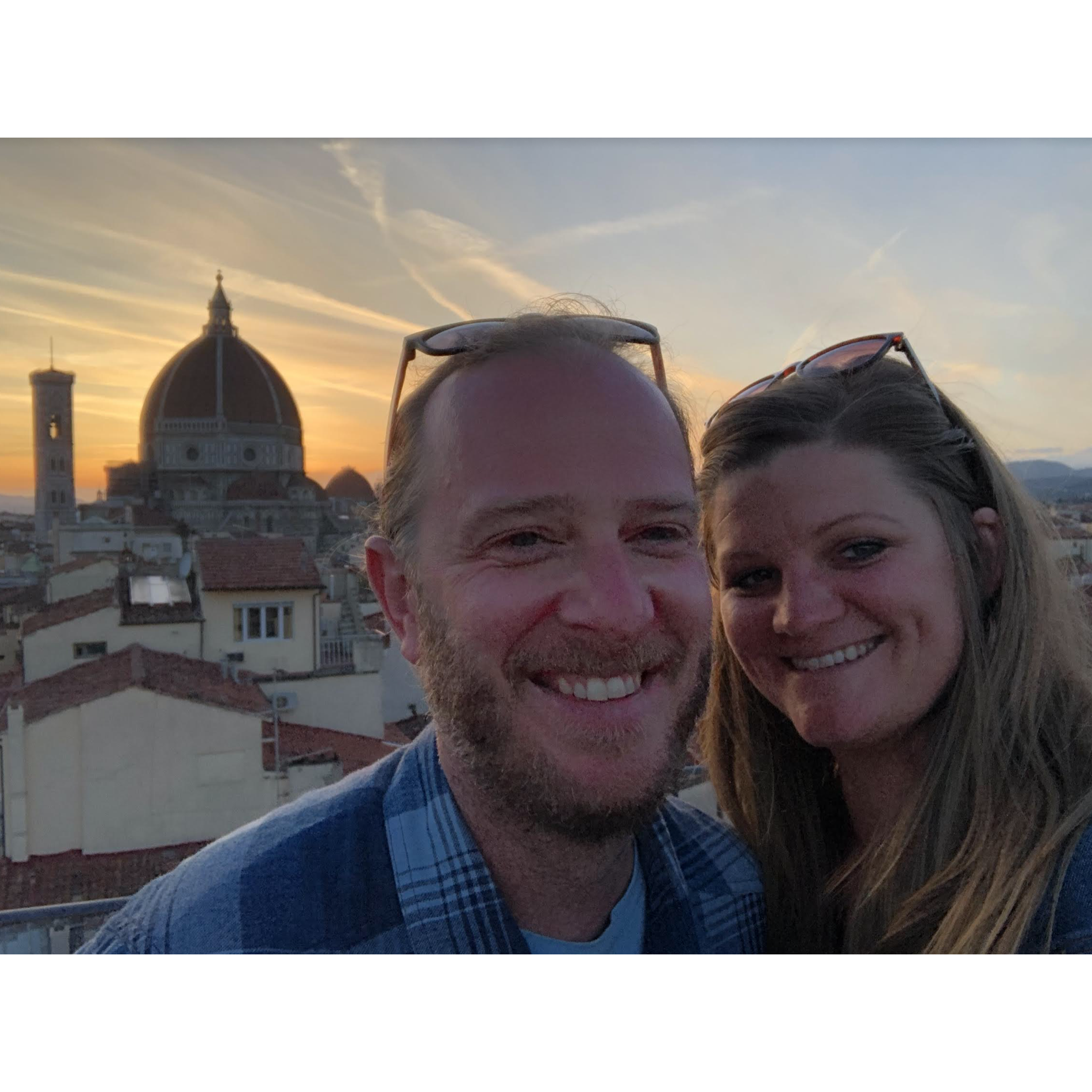 After our rooftop yoga class in Florence, Italy