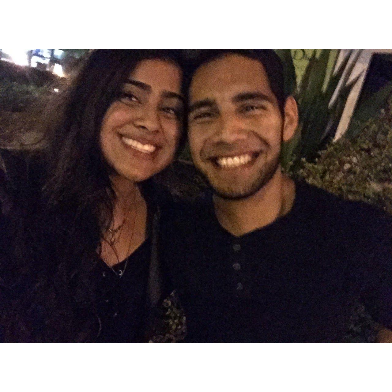 May 2016 - Our first picture together - Downtown Fullerton