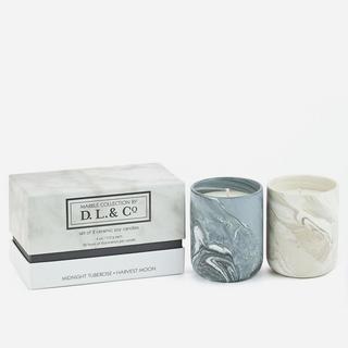 Marble Collection 2-Piece Candle Set
