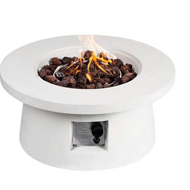 BXYIZU Fire Pits Outdoor Gas Propane Firepit 50,000 BTU Fire Pits Tables Set for Outside Garden Camping, Yard Picnic Bonfire Backyard Balcony Park with Lava Rocks